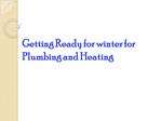 Getting Ready for Winter for Plumbing and Heating