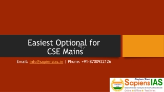 Easiest Optional for CSE Mains