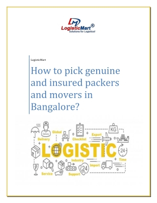 How to Pick Genuine and Insured Packers and Movers in Bangalore?