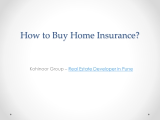 How to Buy Home Insurance?