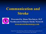 Communication and Stroke