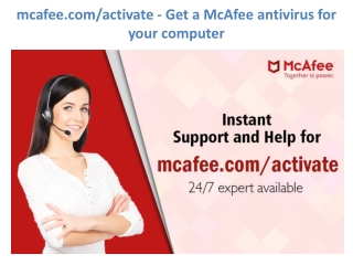 mcafee.com/activate - Get a McAfee antivirus for your computer