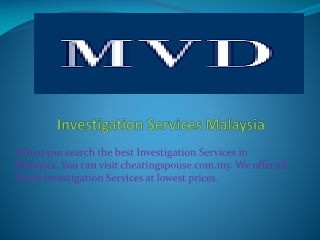 Investigation Services Malaysia