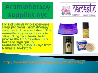 Aromatherapy supplies nyc