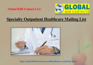 Specialty Outpatient Healthcare Mailing List