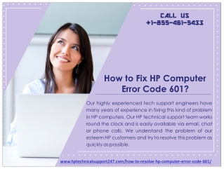 Quickly Fix the HP Computer Error Code 601
