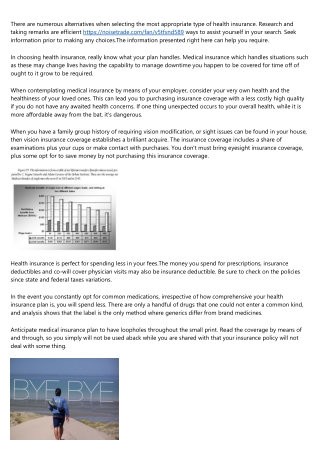 Your Best Guide To Health Insurance Good results In This Particular Era. The Best Tips Available!