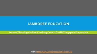 Best Coaching Centers for GRE Singapore Preparation