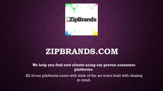 Buy Real Estate Leads- ZipBrands