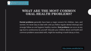 What Are the Most Common Oral Health Problems?