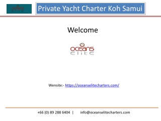 Private Yacht Charter Koh Samui