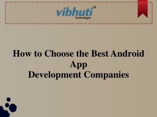 Android App Development Companies