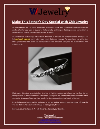 Make This Father’s Day Special with Chic Jewelry