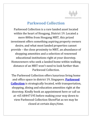 Parkwood Collection