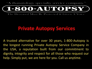 Private Autopsy Services