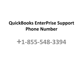 Quickbooks Enterprise Support Phone Number