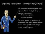 Explaining Fiscal Deficit By Prof. Simply Simple