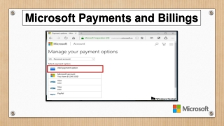 Microsoft Payments and Billings