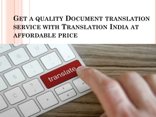 Document Translation Services in Pune