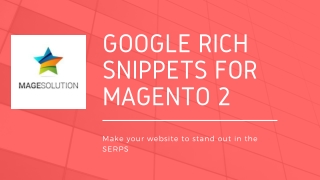 Google Rich Snippets For Magento 2