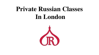 Private Russian Classes In London