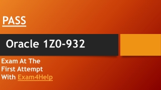 2019 Oracle 1Z0-932 Exam - 1Z0-932 PDF Dumps - Exam4Help
