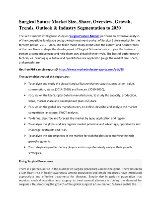 Surgical Suture Market Size, Share, Overview, Growth, Trends, Outlook & Industry Segmentation to 2030