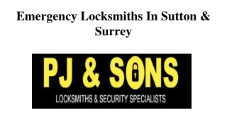 Locksmiths In Sutton & Surrey