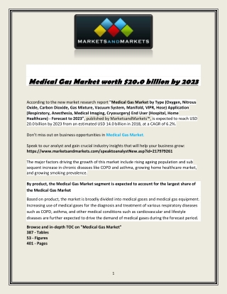 medical gas market