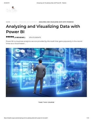 Analyzing and Visualizing Data with Power BI - Edukite