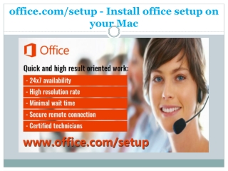 office.com/setup - Install office setup on your Mac