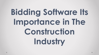 Bidding Software Its Importance in The Construction Industry