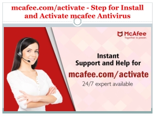 mcafee.com/activate - Step for Install and Activate mcafee Antivirus