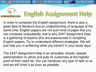English assignment Help