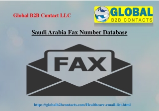 Saudi Arabia Fax Number Database