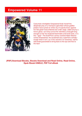 [P.D.F] Empowered Volume 11 #LIMITED
