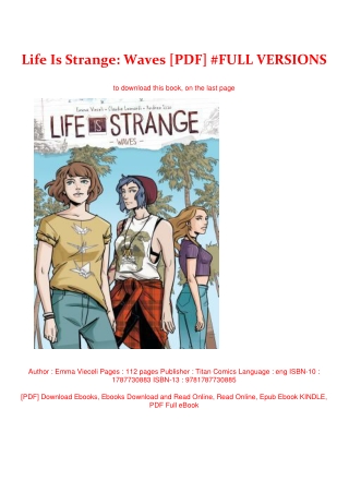 Life Is Strange: Waves [PDF] #FULL VERSIONS