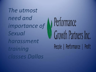 Sexual harassment training classes Dallas