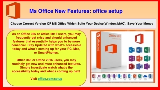 Ms Office New Features: office setup