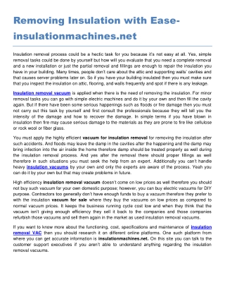 Removing Insulation with Ease insulationmachines.net