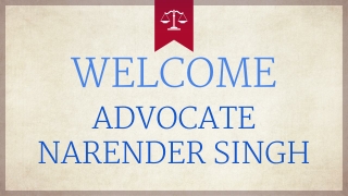 Lawyer for Supreme Court of India | Advocate Narender Singh