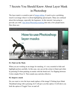 7 Secrets You Should Know About Layer Mask in Photoshop