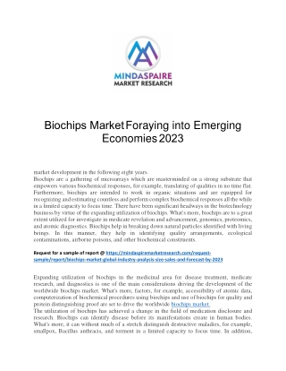 Biochips Market Foraying into Emerging Economies 2023