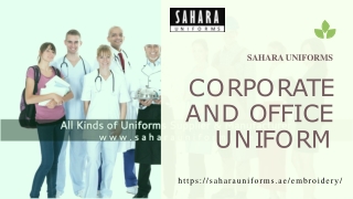 Buy best corporate or office uniforms in Dubai – Sahara Uniforms