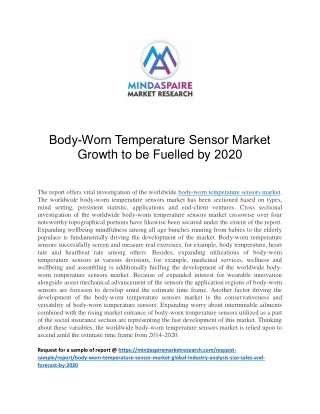 Body-Worn Temperature Sensor Market Growth to be Fuelled by 2020