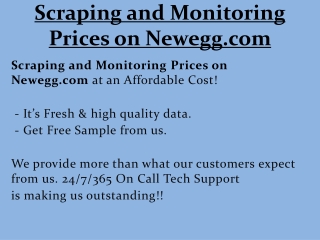 Scraping and Monitoring Prices on Newegg.com