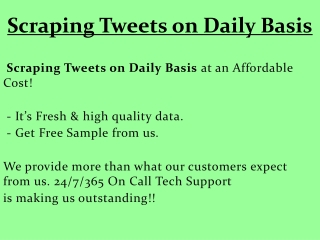 Scraping Tweets on Daily Basis