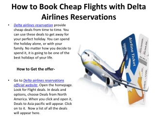 How to Book Cheap Flights with Delta Airlines Reservations
