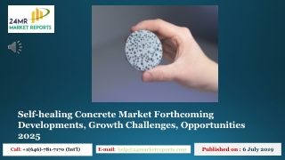 Self healing Concrete Market Forthcoming Developments, Growth Challenges, Opportunities 2025