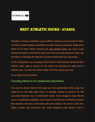 Best Athletic Socks - Stance